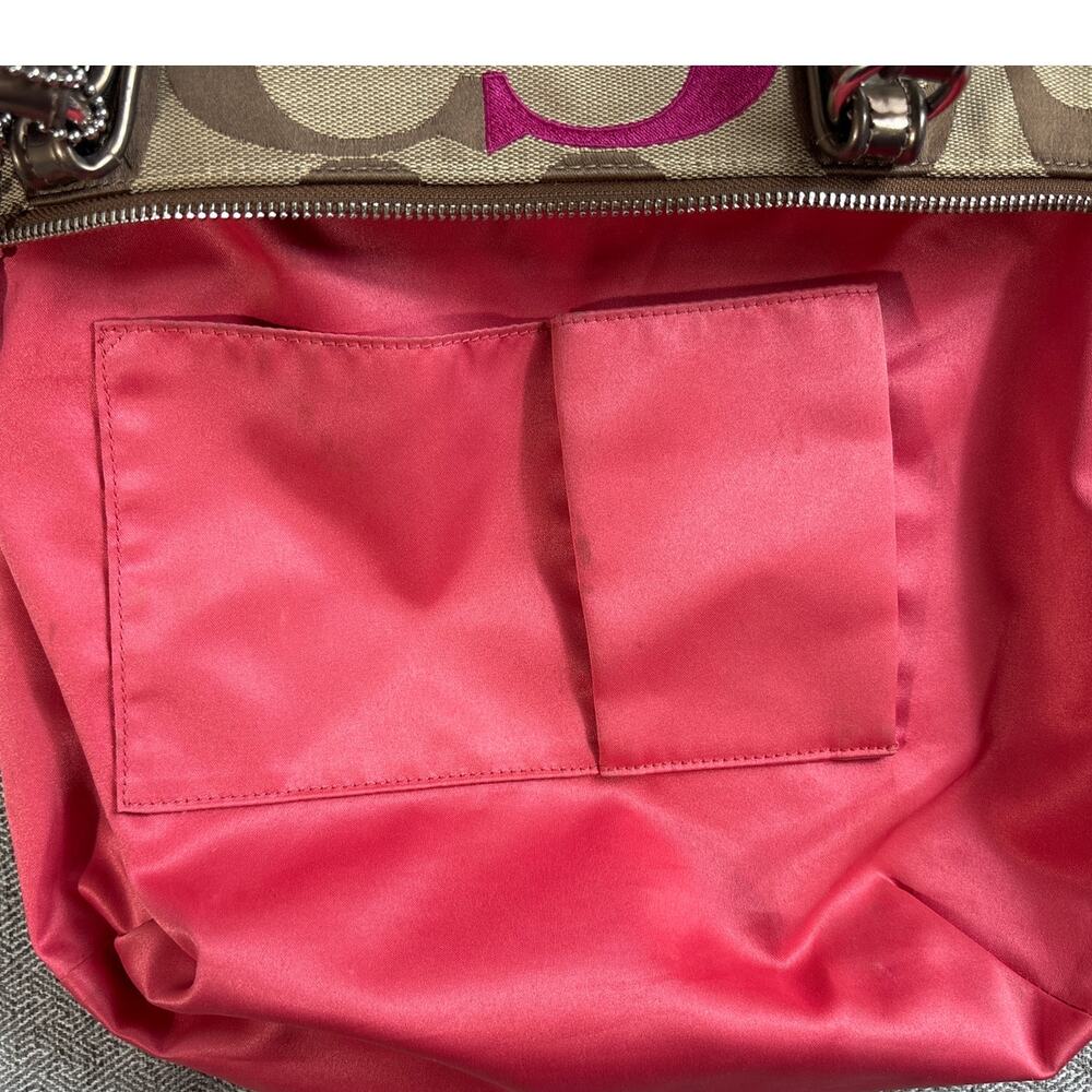 Coach Bag Poppy Embroidered Glam Tote Shoulder Purse H1282-21188 - Picture 15 of 16